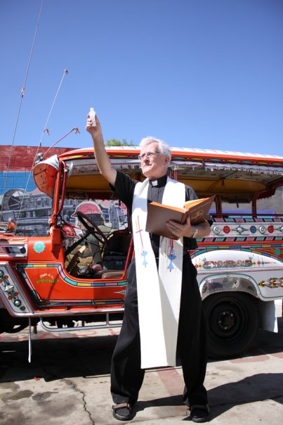 St. Columban Church's Father Brannigan Blesses The PWC Jeepney
